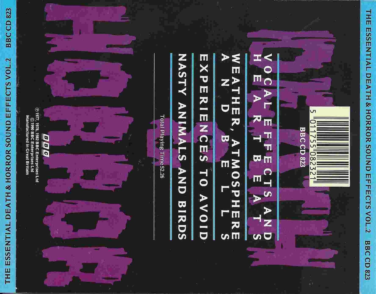 Picture of BBCCD823 Essential death and horror - Volume 2 by artist Various from the BBC records and Tapes library